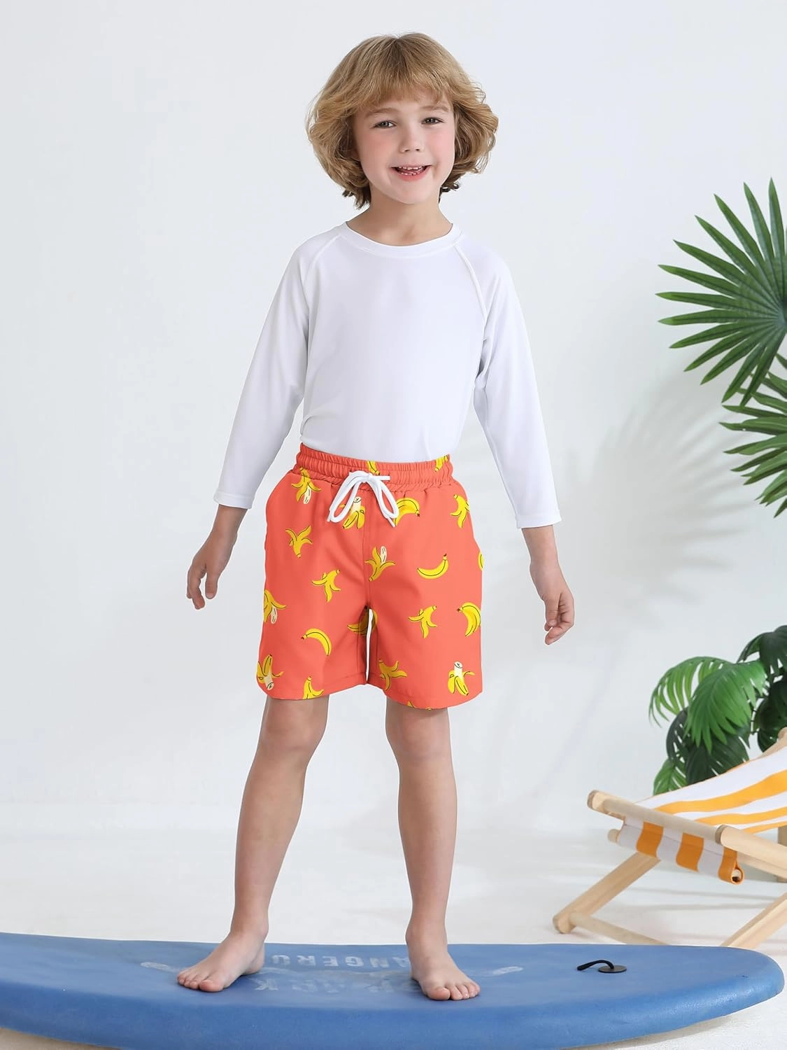 2 Pack Toddler Boys Swim Trunks UPF 50  Swim Shorts with Mesh Liner Boy Stretch Suit Swimsuit