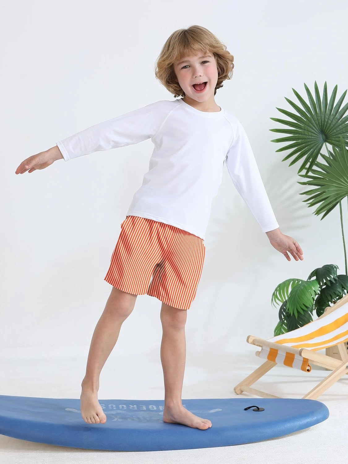 2 Pack Toddler Boys Swim Trunks UPF 50  Swim Shorts with Mesh Liner Boy Stretch Suit Swimsuit