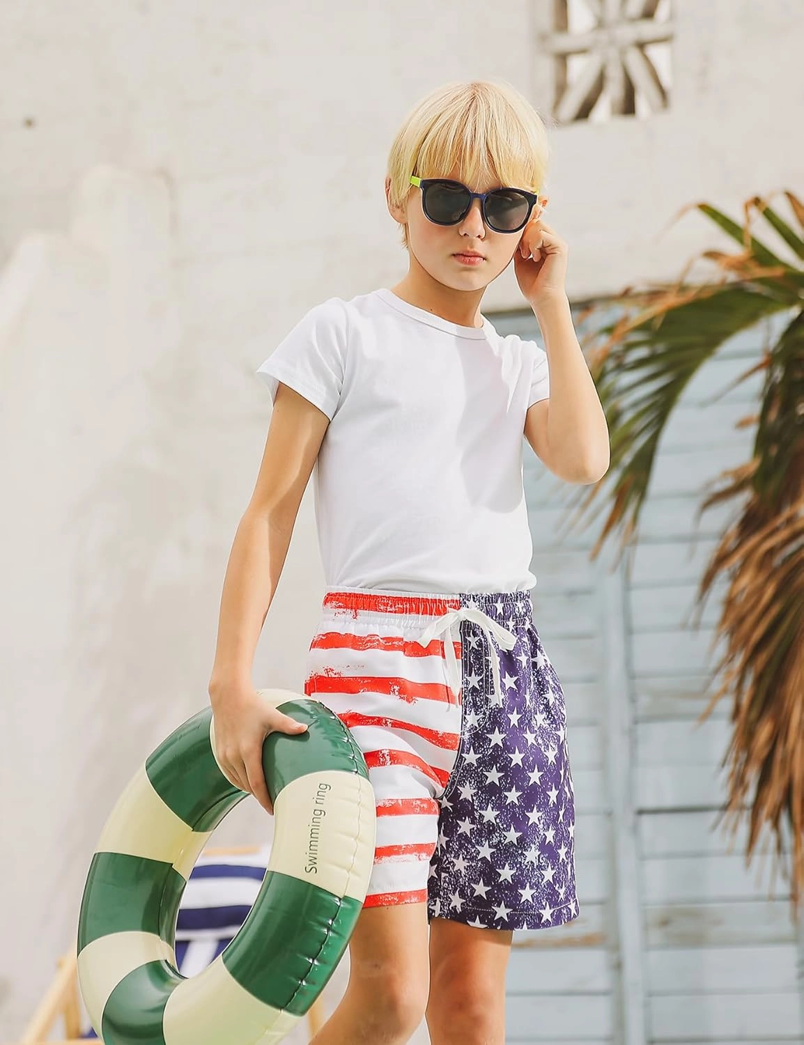 6-20T Boys Swimming Trunks 2 in 1 Bathing Suit Quick Dry Board Shorts