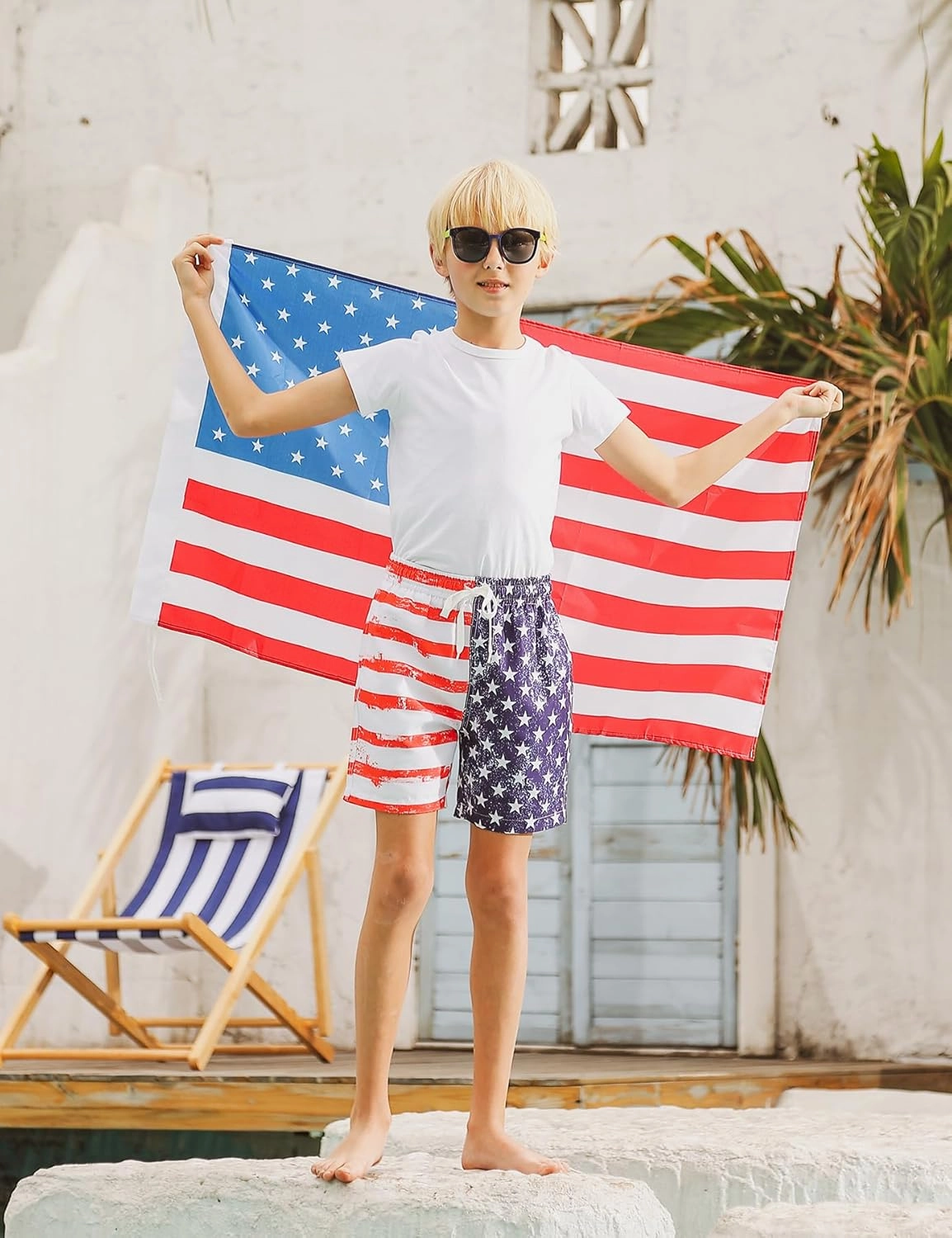 6-20T Boys Swimming Trunks 2 in 1 Bathing Suit Quick Dry Board Shorts