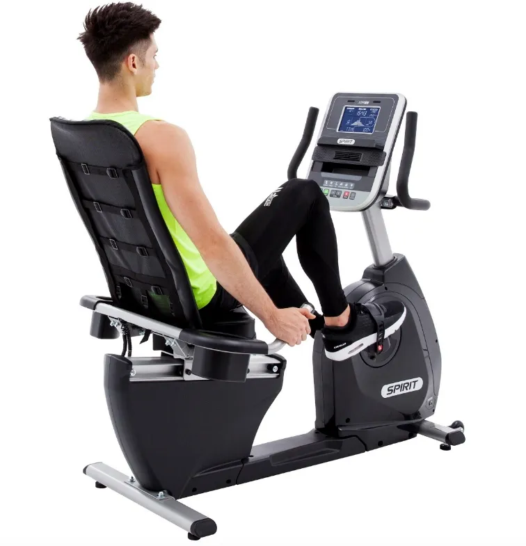 Ex Demo Spirit Fitness XBR25 Recumbent Cycle, Yoga Blocks,Bricks, Posture corrector, Overhead pulley storage