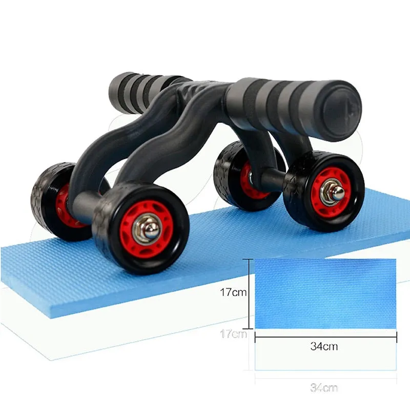 Fitness Abdominal Wheel Roller, Resistance bands set, Foldable weight bench