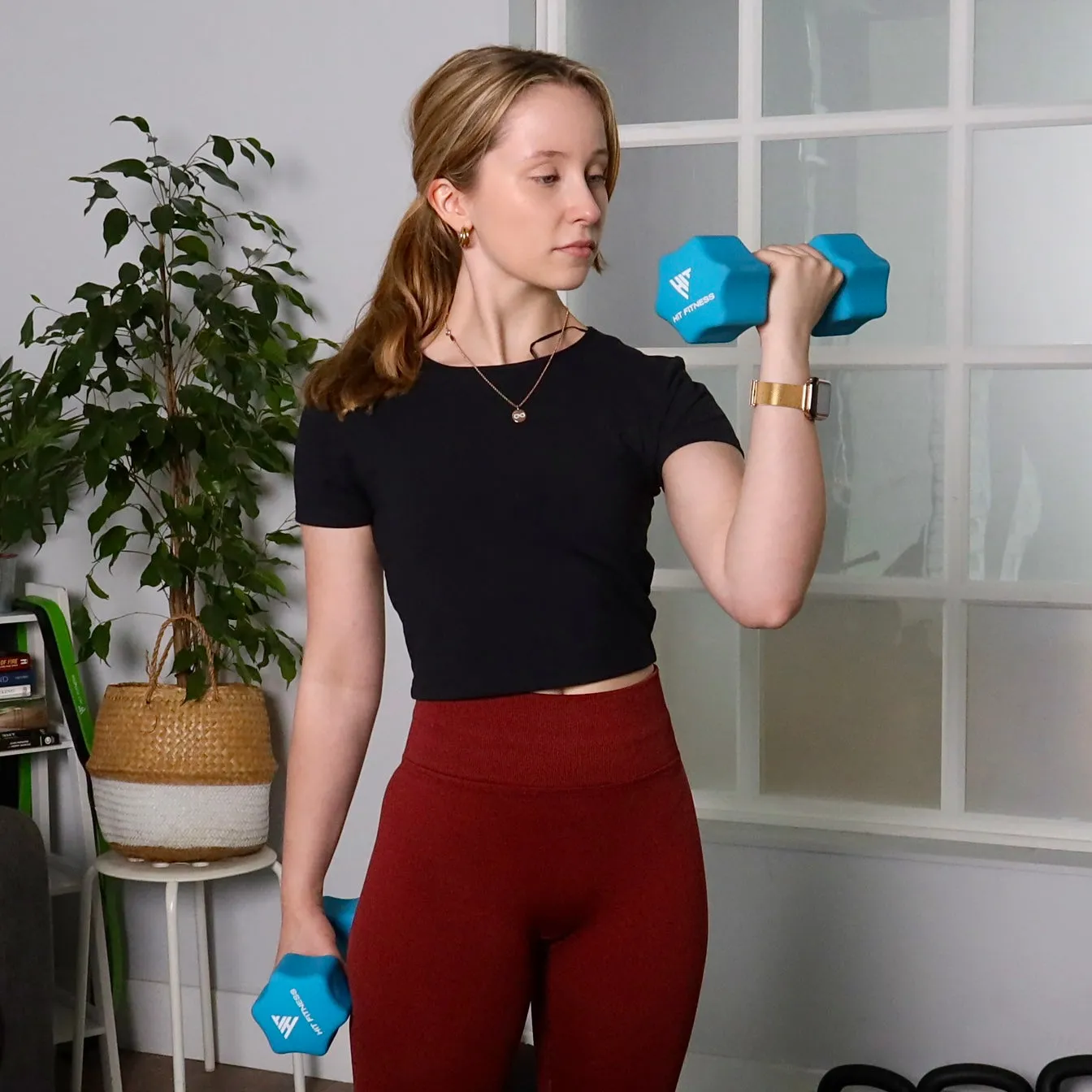 Hit Fitness Neoprene Studio Dumbbells | 5kg Pair, Rehabilitation, Ergometers