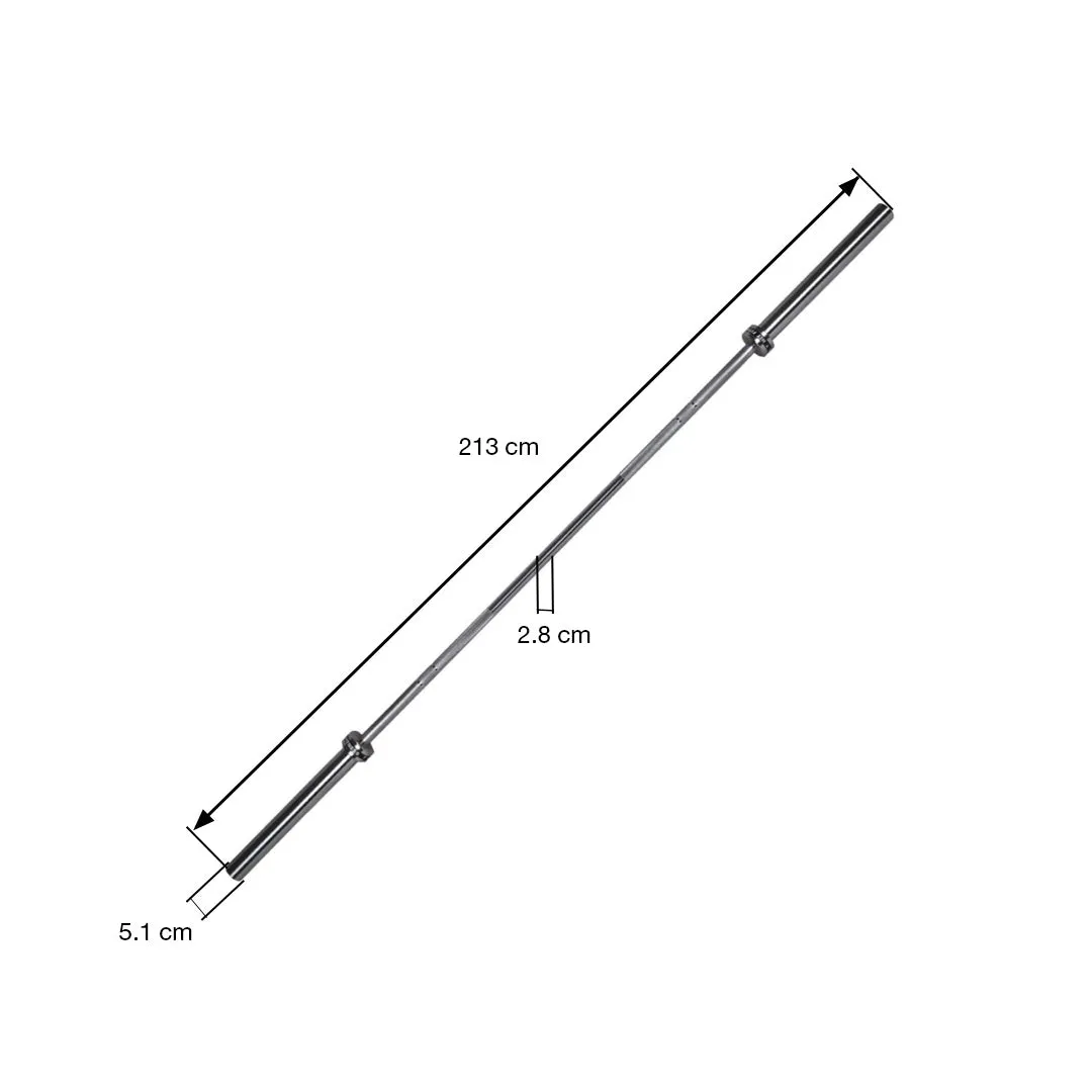Hit Fitness Semi Commercial 20kg Olympic Barbell | 7ft, Elliptical Crosstrainers