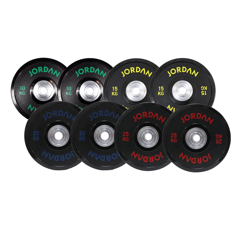 A Smarter Choice Jordan Black Urethane Competition Plate - Coloured Text 140kg Set Limited Edition, Medicine Balls,Slam Balls, Weightlifting chalk, Twist Plates