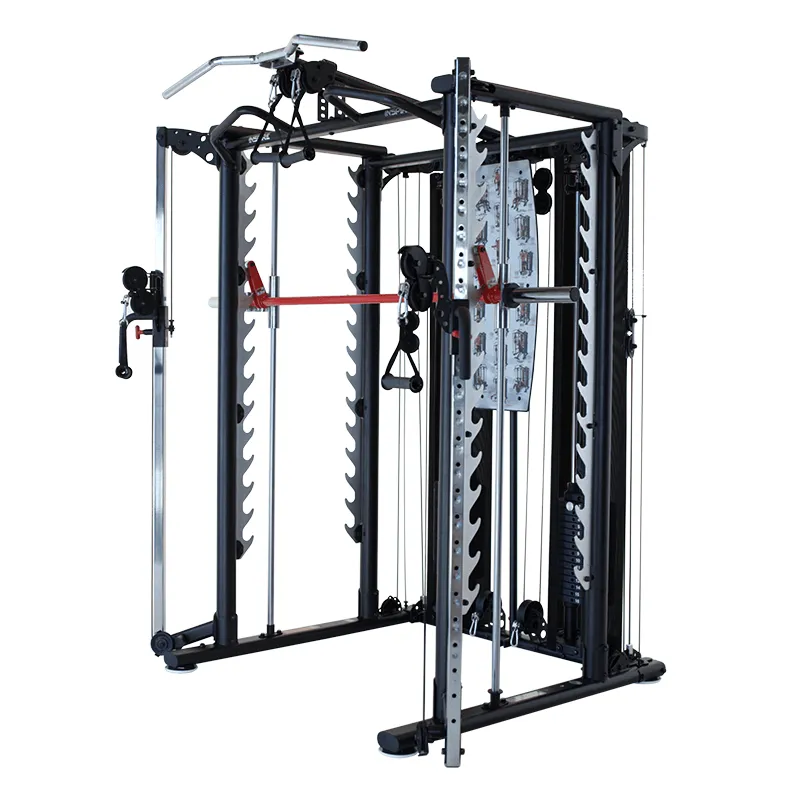 SCS Smith Cage System, Rowing machine for small spaces, Weight Plate,Bars,Collars
