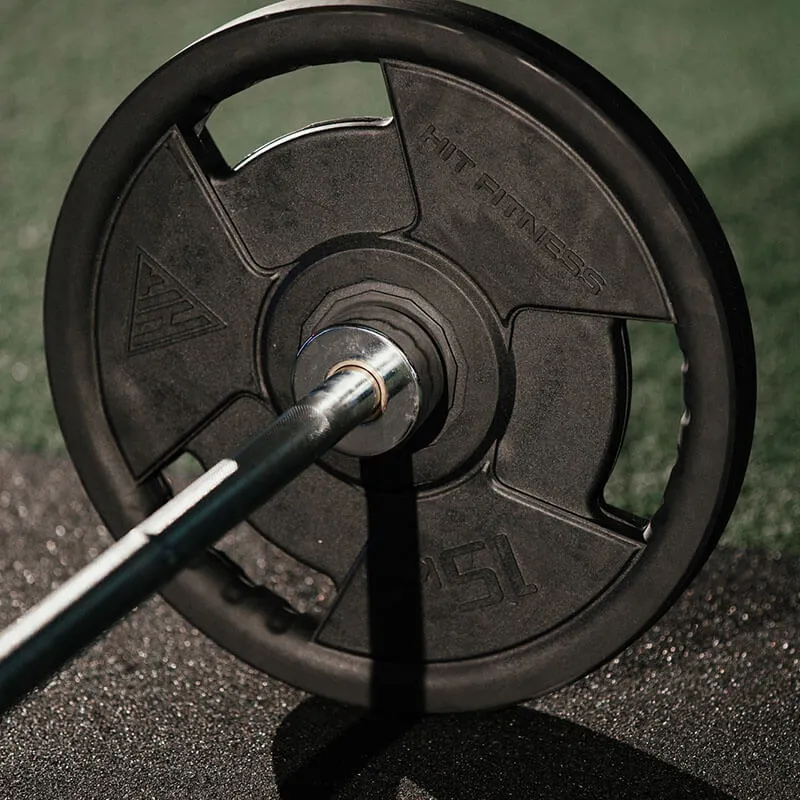 Hit Fitness Rubber Radial Olympic Weight Discs | 15kg, Deadlift platform, Pump Sets,Studio Barbells, Squat Racks