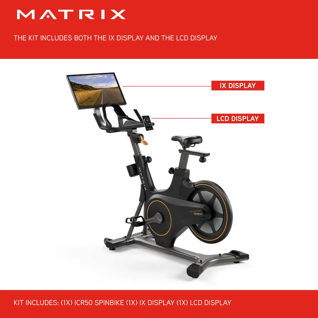 Matrix ICR50 with IX Display and LCD Display Indoor Cycle, Yoga Sustainable Range, Smart jump rope, Strength Bands