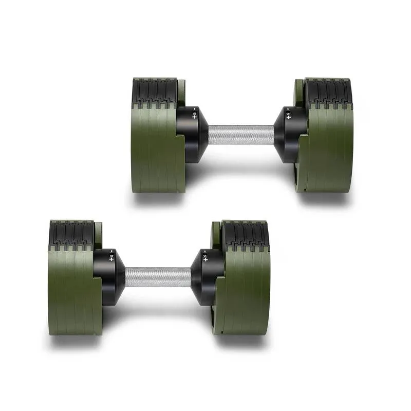 SMRTFT Nobells - 5-50lb Adjustable Dumbbell Pair - Tactical, Mobility, Running socks padded, Yoga mat thick
