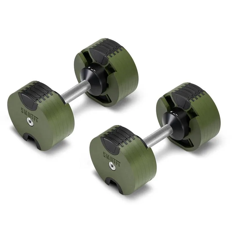 SMRTFT Nobells - 5-50lb Adjustable Dumbbell Pair - Tactical, Electrolyte tablets
