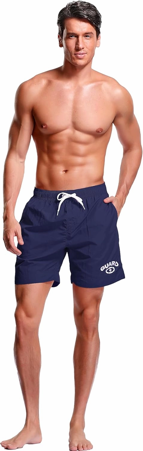 Adoretex Men's Guard Quick Dry Mesh Lining Pockets Swim Trunks Water Shorts Swimsuit