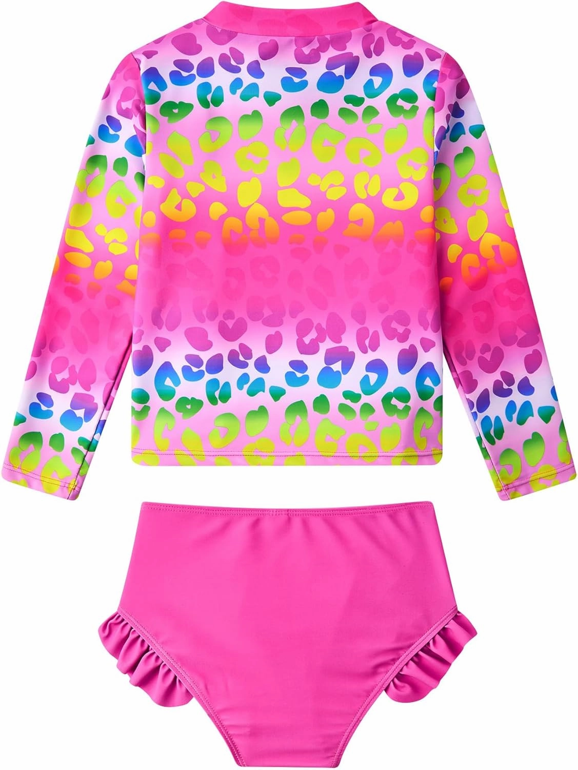 ADUKIDE Toddler Girl Swimsuit 2-6T Swimsuits for Girls Long Sleeve Bathing Suit for Toddler Girl 2 Piece Swimwear