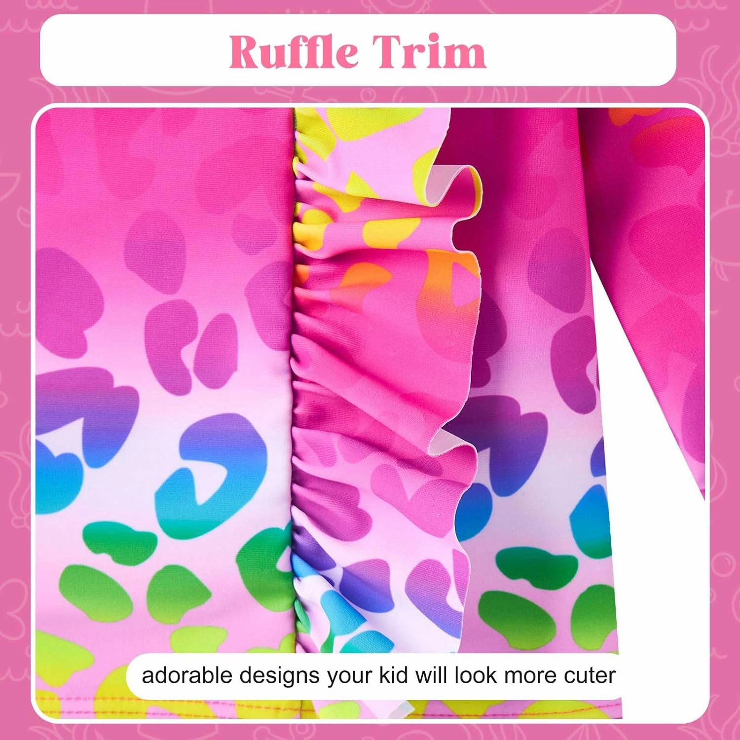 ADUKIDE Toddler Girl Swimsuit 2-6T Swimsuits for Girls Long Sleeve Bathing Suit for Toddler Girl 2 Piece Swimwear