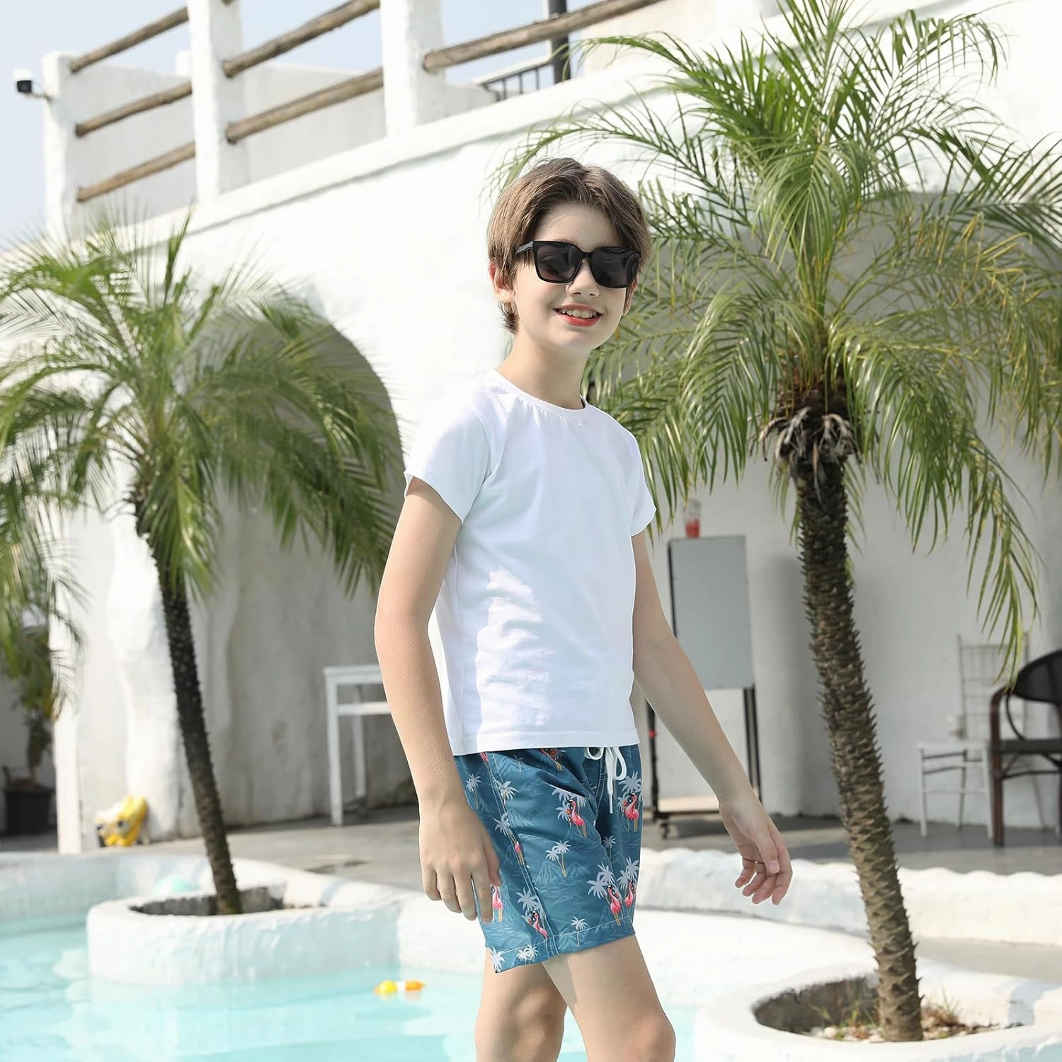 Ahegao Boys Swim Trunks with Compression Liner Big Kids Bathing Suit Quick Dry Board Shorts for 6-20 Years