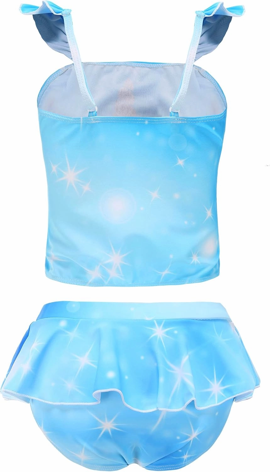Akokvlar Two Pieces Swimsuit Mermaid Bikinis Tankini Bathing Suit for Little Girls