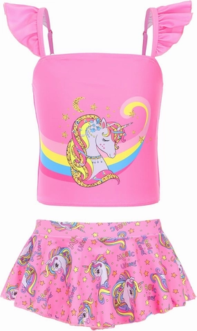 Akokvlar Two Pieces Swimsuit Mermaid Bikinis Tankini Bathing Suit for Little Girls