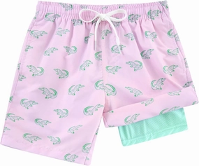 ALISISTER Boys Swim Trunks Compression Liner Swim Shorts Bathing Suit with Boxer Brief Quick Dry Swimwear 7-20T