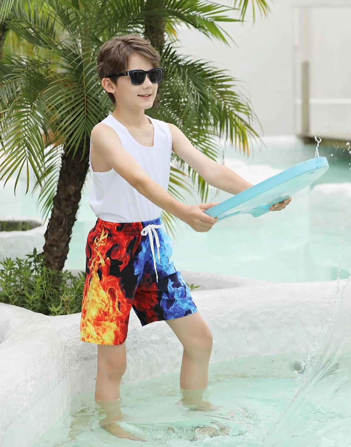 ALISISTER Boys Swim Trunks with Compression Liner with Pockets Bathing Suit 2-20 Years Old