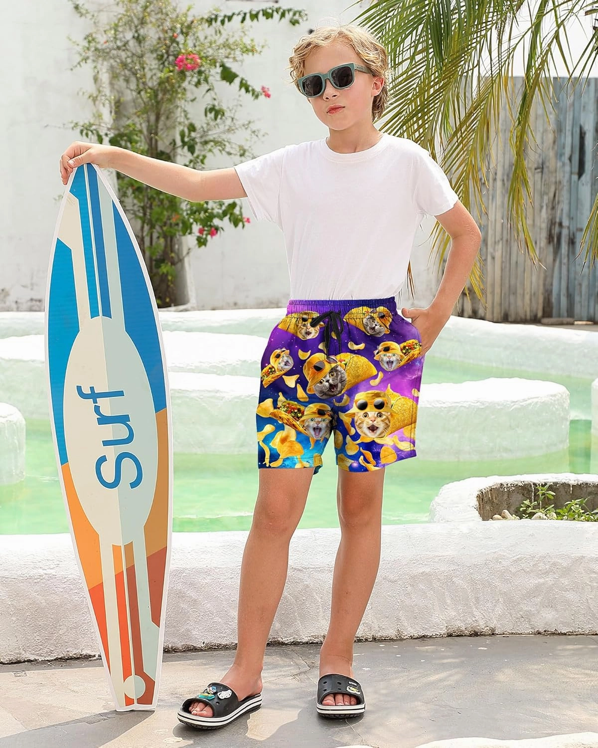 ALISISTER Boys Swim Trunks with Compression Liner with Pockets Bathing Suit 2-20 Years Old