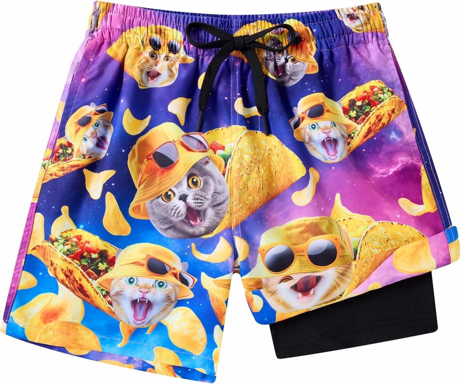 ALISISTER Boys Swim Trunks with Compression Liner with Pockets Bathing Suit 2-20 Years Old