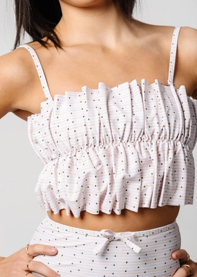 All Neutral | Youth Oversized Ruffle Top