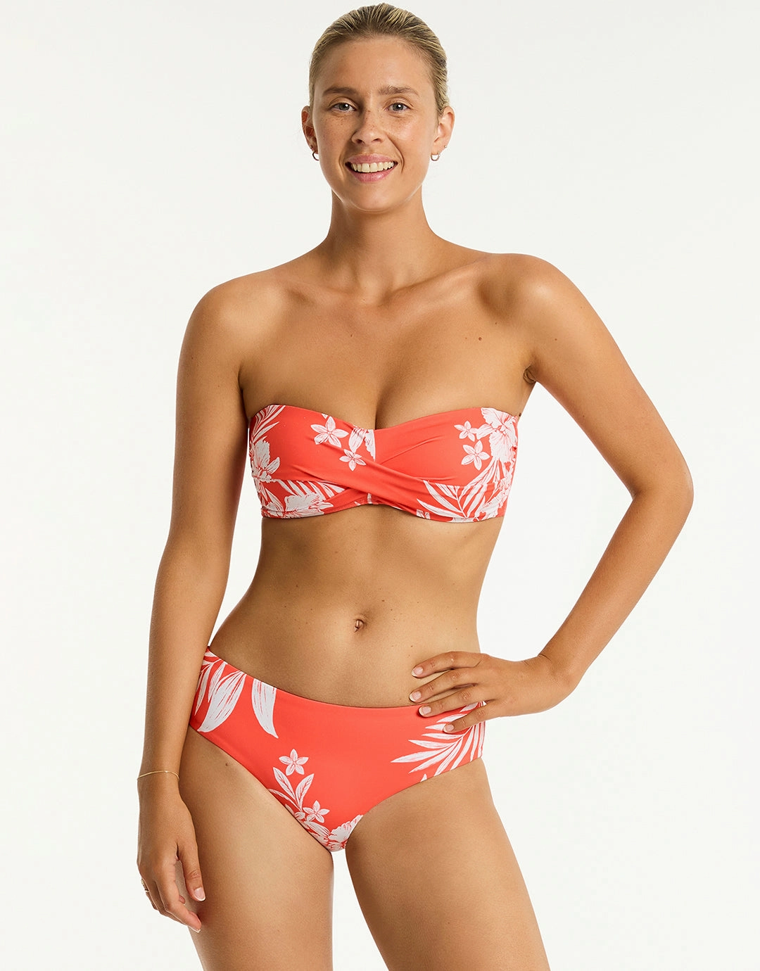 Aloha Mid Bikini Pant - Flame