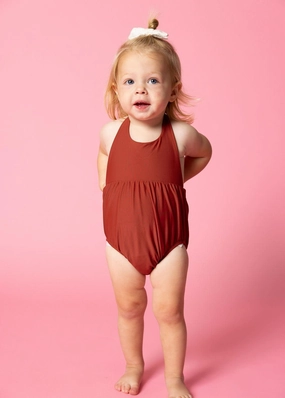 Amber Brown | Baby Romper One-Piece