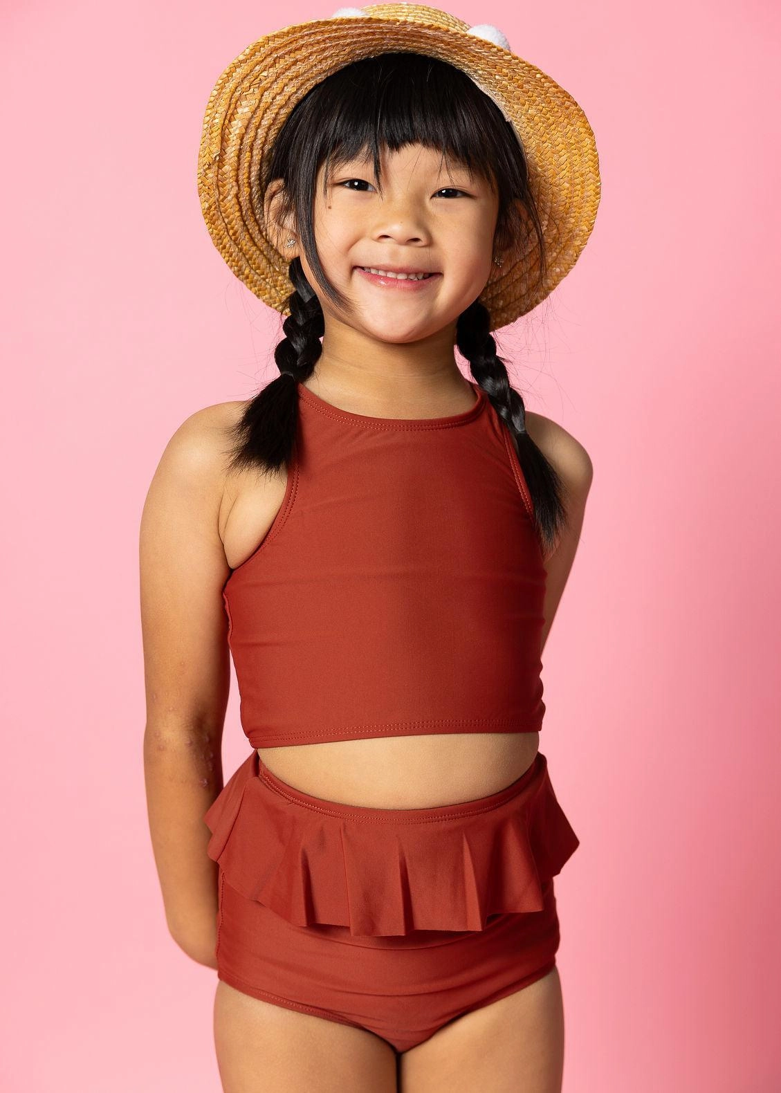 Amber Brown | Mini Racer Back Top