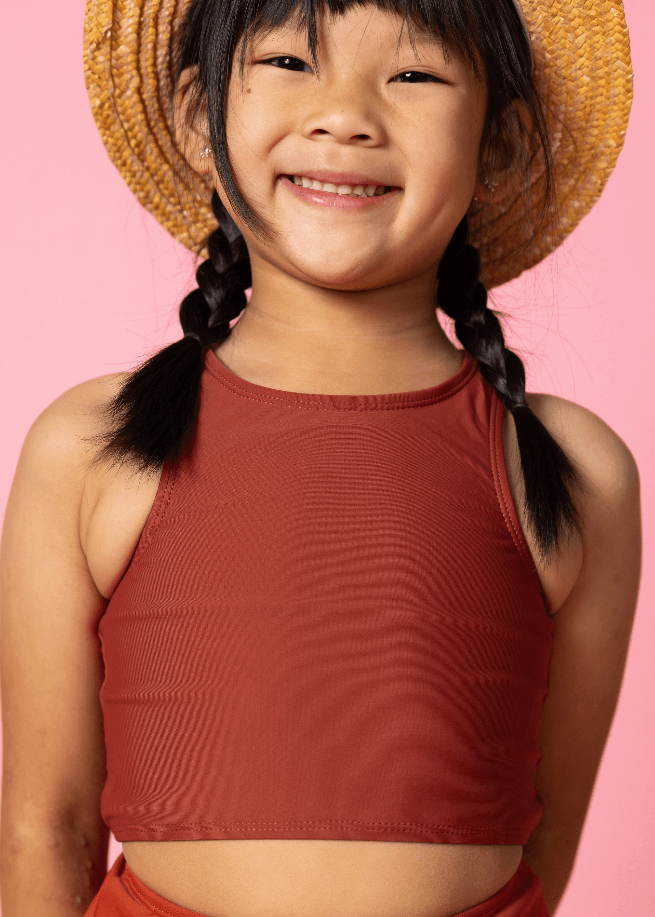 Amber Brown | Mini Racer Back Top