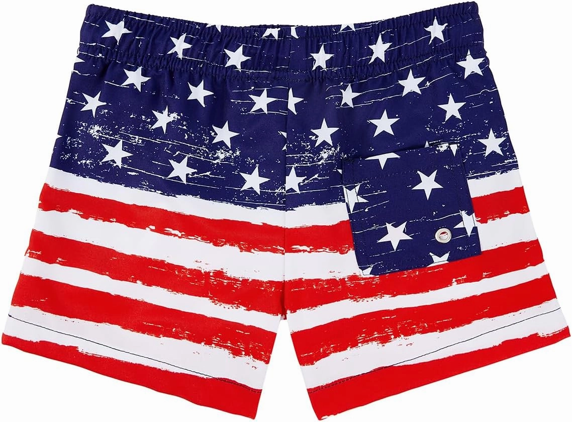 American Trends Boys Swim Trunks Toddler Swim Shorts Bathing Suit Kids Swimsuit Youth Swimwear