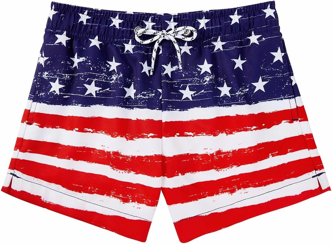 American Trends Boys Swim Trunks Toddler Swim Shorts Bathing Suit Kids Swimsuit Youth Swimwear