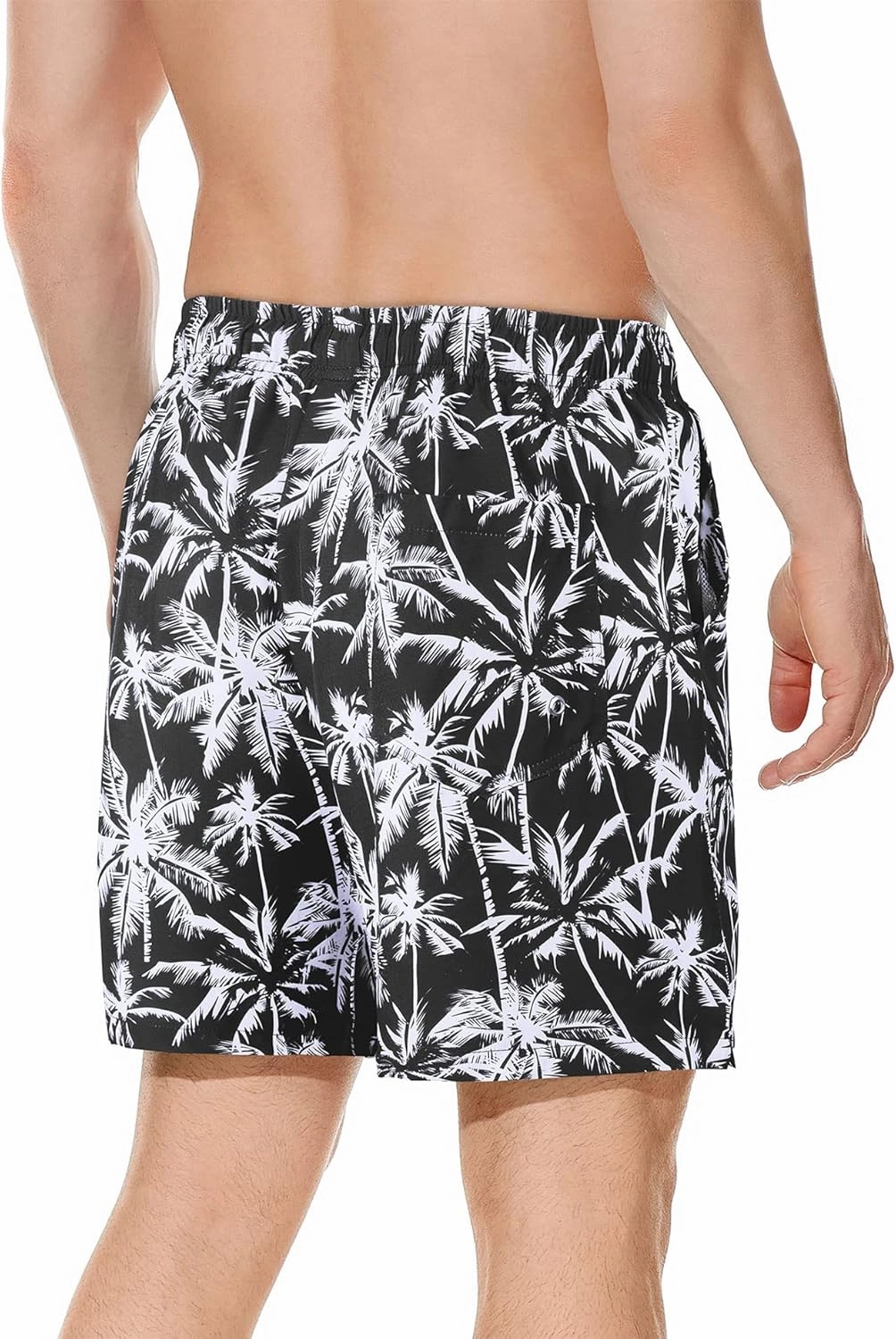 American Trends Men's Swim Trunks Board Shorts Quick Dry Mens Swimming Trunks with Compression Liner