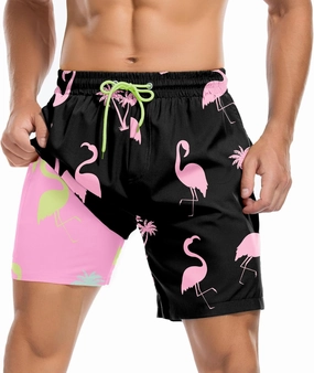 American Trends Mens Swim Trunks with Compression Liner Board Shorts for Men Quick Dry Swimsuits Bathing Suit Swimwear M-XXL