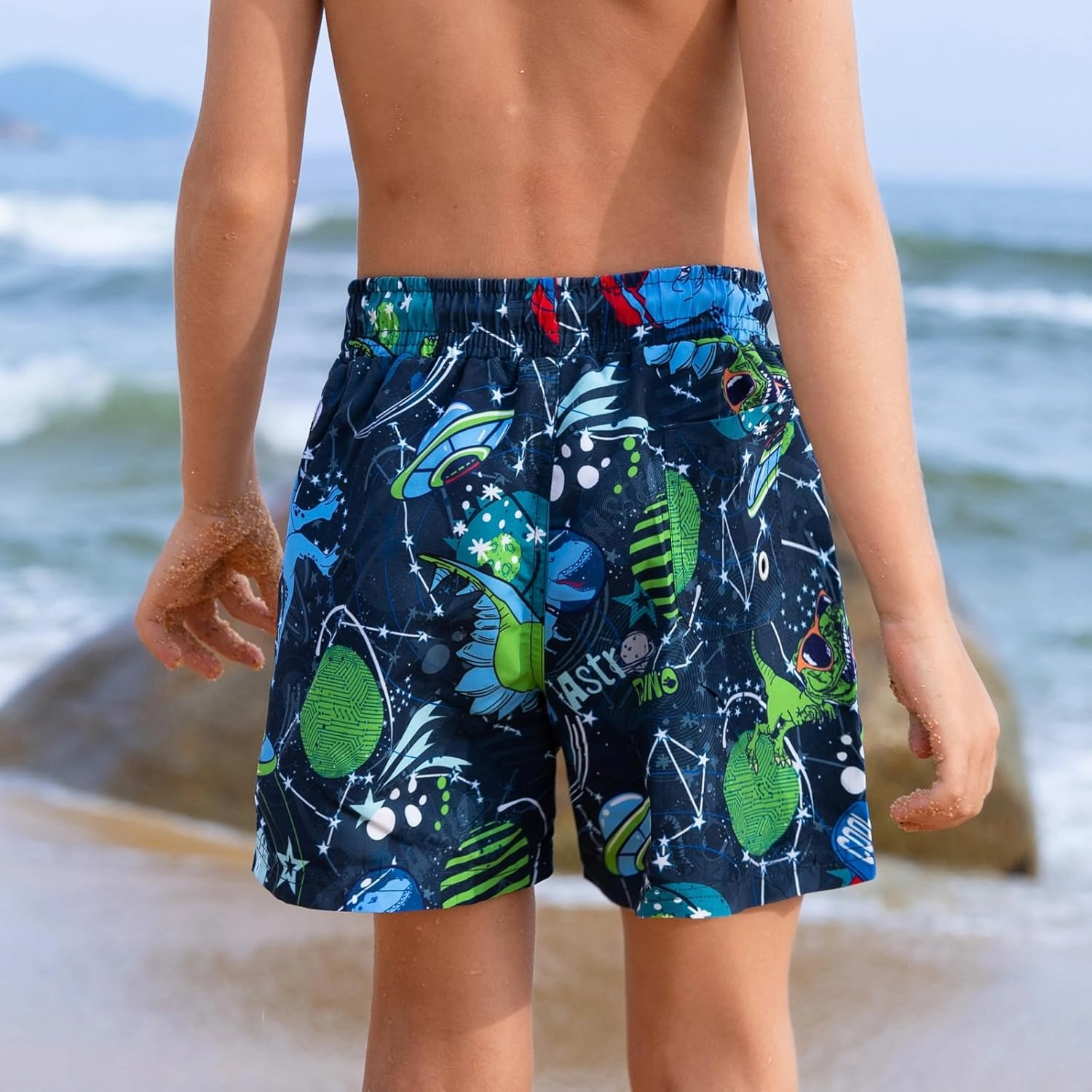 Angel season Boys Swim Trunks Toddler Kids Swimsuits for Boys Swimming Bathing Suits Quick Dry Kid Board Short Size 2-10