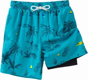Angel season Boys Swim Trunks with Compression Liner Boxer Brief Teens Swimsuit Youth UPF 50  Board Short Size 7-14Years