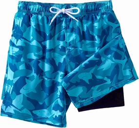 Angel season Boys Swim Trunks with Compression Liner Boxer Brief Teens Swimsuit Youth UPF 50  Board Short Size 7-14Years