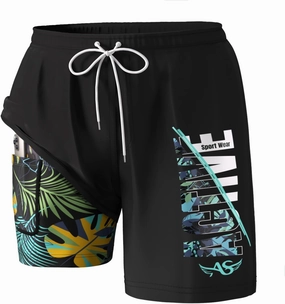 Angel season Boys Swim Trunks with Compression Liner Boxer Brief Teens Swimsuit Youth UPF 50  Board Short Size 7-14Years