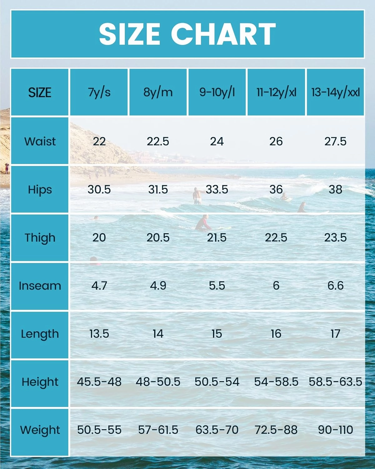 Angel season Boys Swim Trunks with Compression Liner Boxer Brief Teens Swimsuit Youth UPF 50  Board Short Size 7-14Years