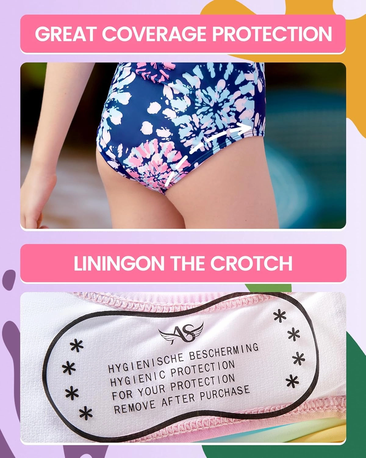 Angel season Girls One Piece Swimsuits Teens Bathing Suit Straps Kids Cute Swimwear with UPF 50  Daisy Halter Size 7-14