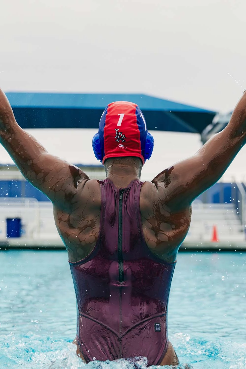 Anique Water Polo Suit - Cabernet