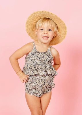 Antique Daisy | Mini Down in Front Ruffle Bottoms