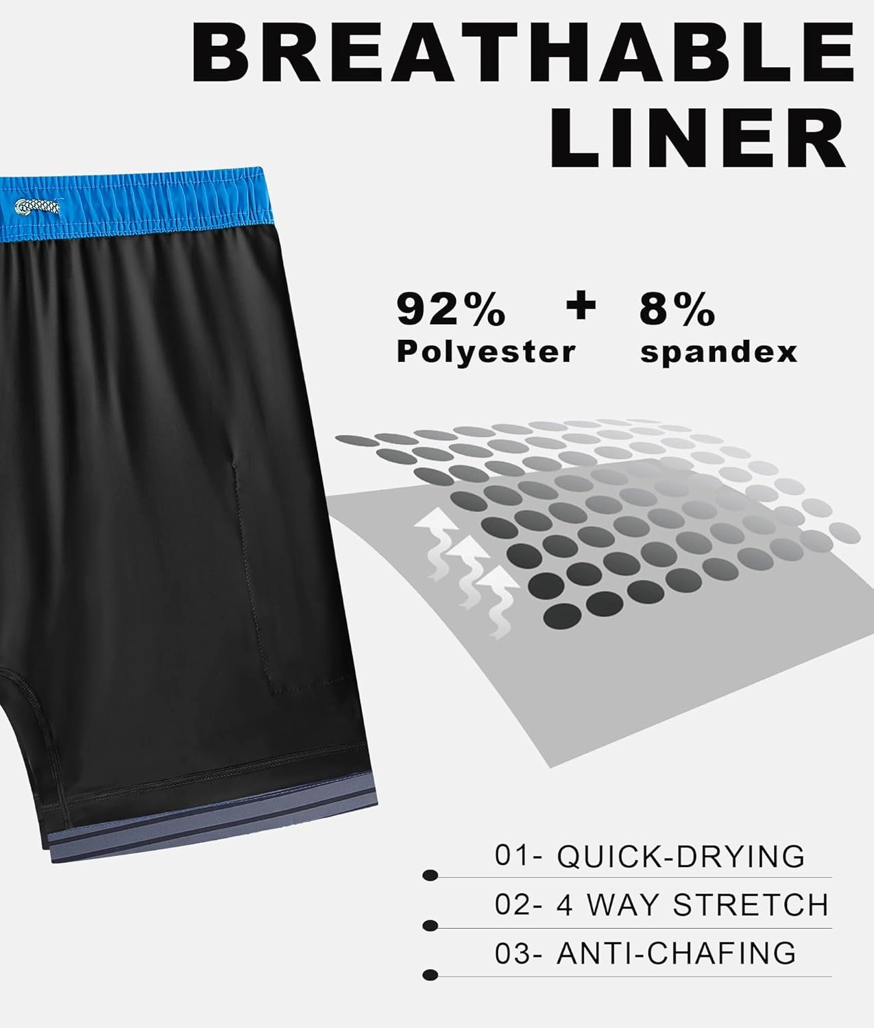 APTRO Men's Swim Trunks 2 in 1 Bathing Suit 5 Inch Beach Swimwear with Compression Liner