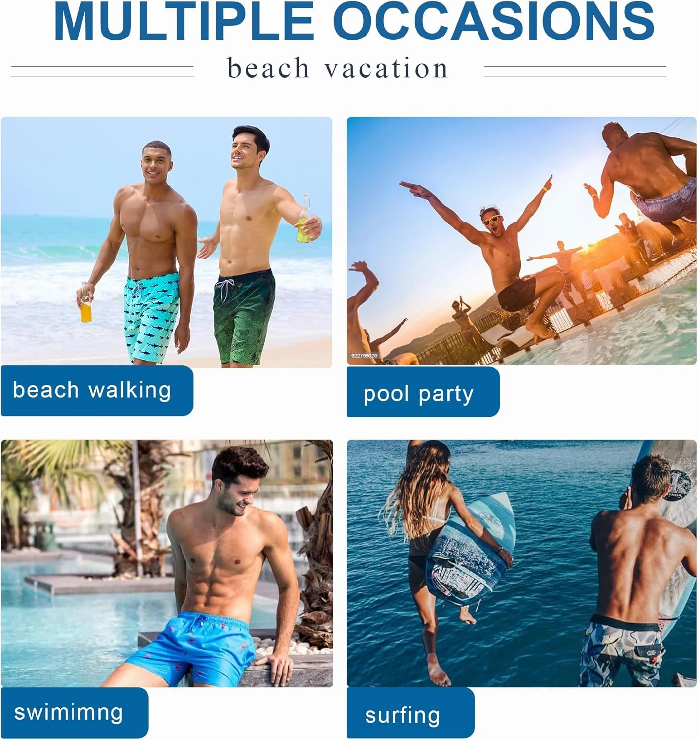 APTRO Men's Swim Trunks 9" Quick Dry Bathing Suit Big & Tall Beach Swimsuits