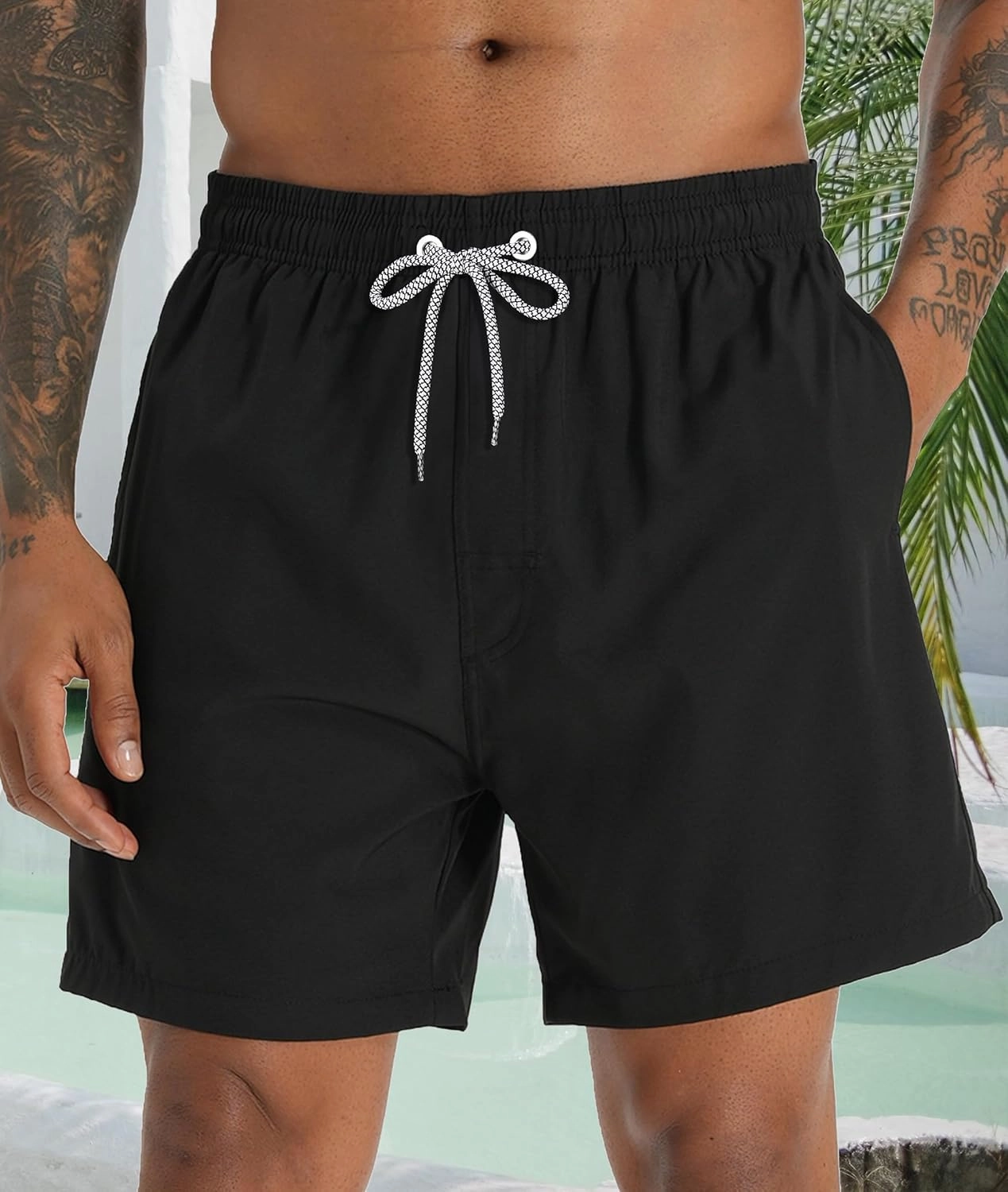 APTRO Men's Swim Trunks with Compression Liner 5 Inch Bathing Suit Beach Swimsuits