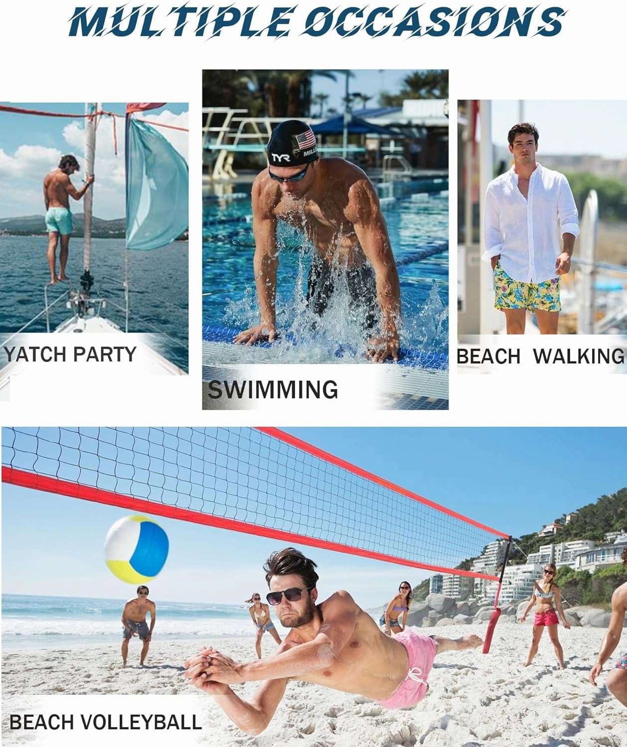 APTRO Men's Swim Trunks with Compression Liner 5 Inch Bathing Suit Beach Swimsuits