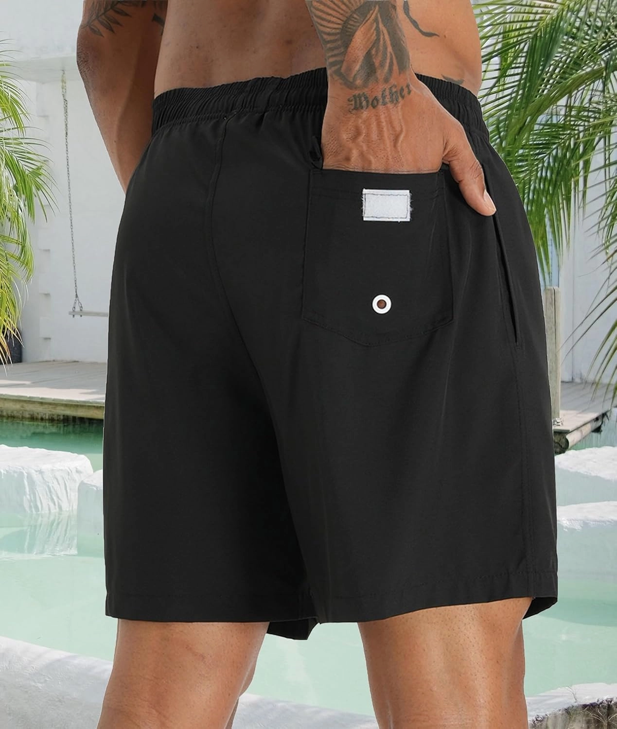 APTRO Men's Swim Trunks with Compression Liner 5 Inch Bathing Suit Beach Swimsuits