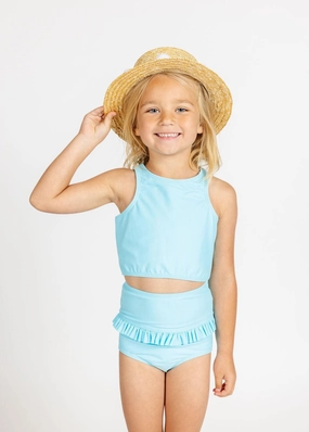 Arctic Blue | Mini Mid-Ruffle Bottoms