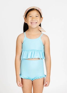 Arctic Blue | Mini Peplum Top
