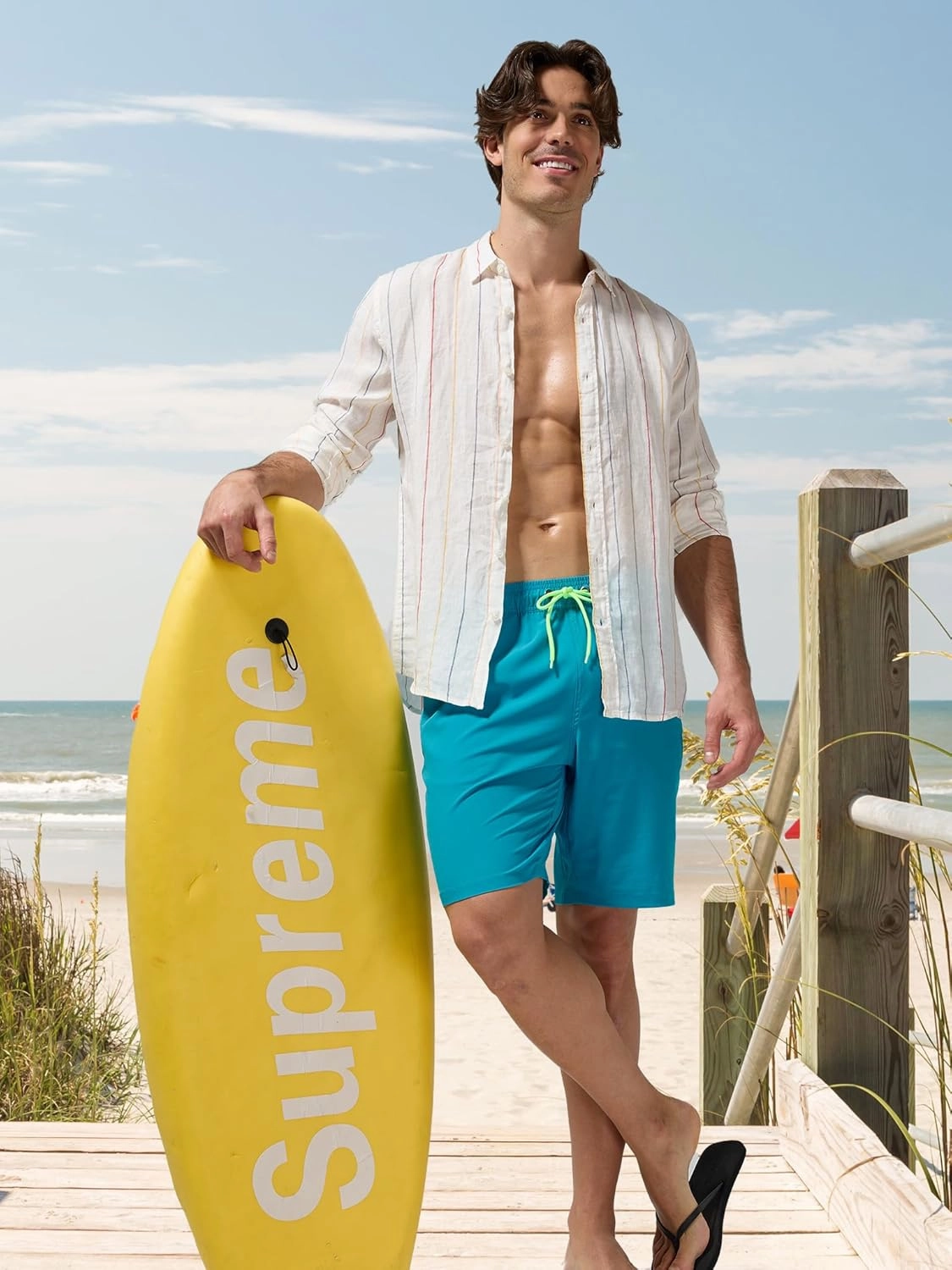 Arcweg Men's Swim Trunks 9" Swim Shorts with Compression Liner and Zipper Pockets Quick Dry Bathing Suit