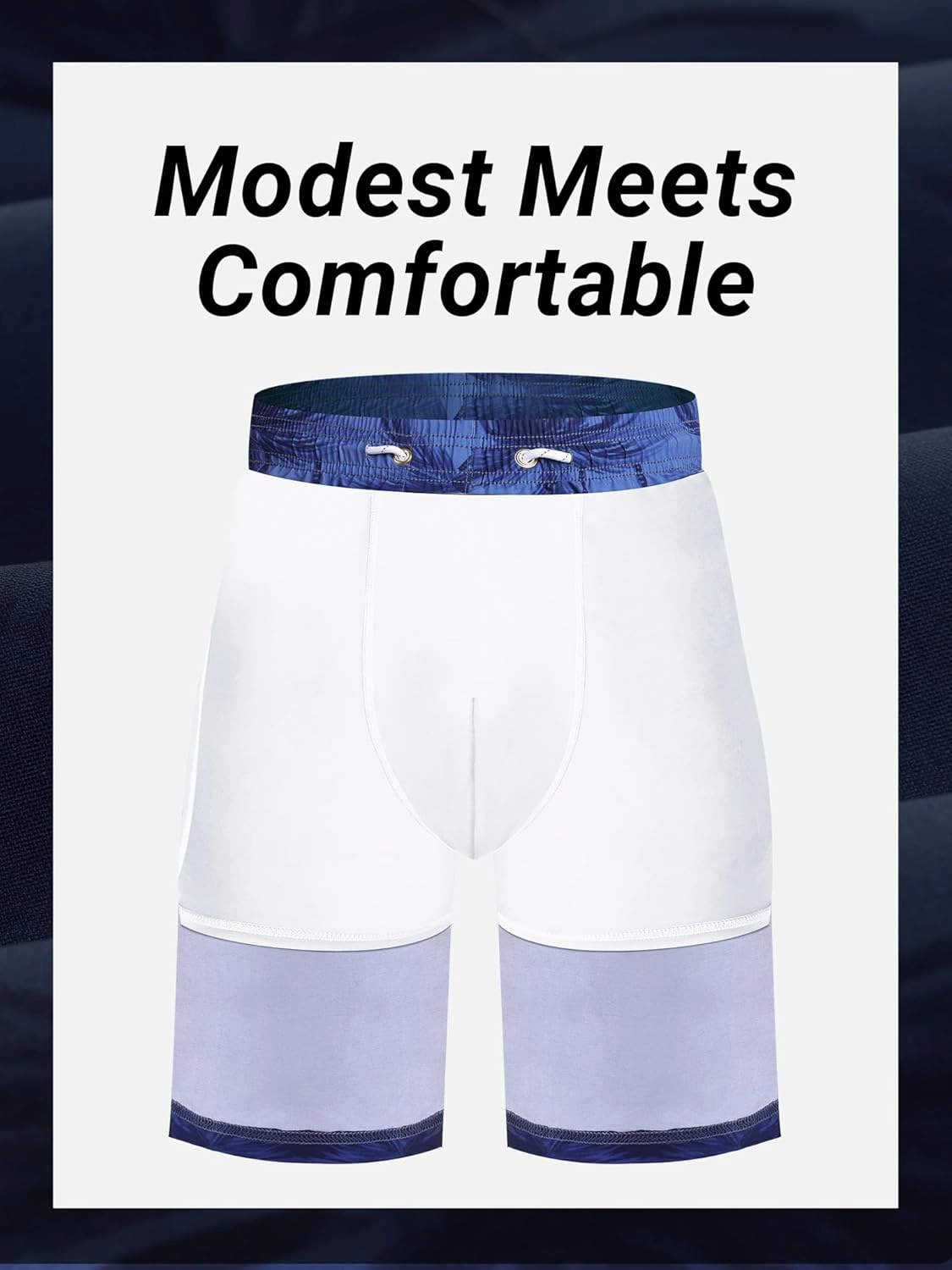 Arcweg Mens Swim Trunks with Compression Liner 2 in 1 9" Swimming Trunks Quick Dry Men's Swimwear for Surfing Summer Beach